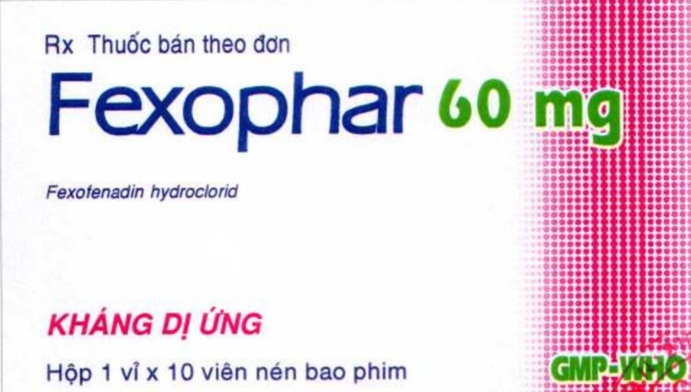 Thuốc chống dị ứng Fexophar 60mg hộp 1 vỉ x 10 viên