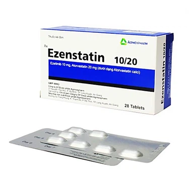 Dự phòng biến cố tim mạch Ezenstatin 10/20 Agimexpharm hộp 4 vỉ x 7 viên