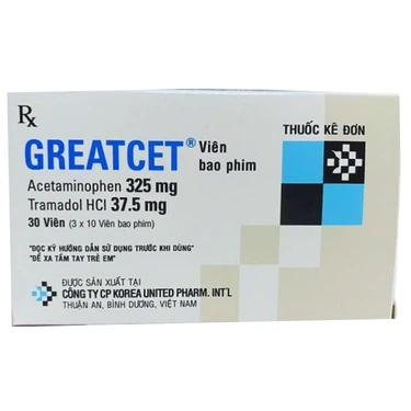 Hỗ trợ giảm cơn đau Greatcet Korea United hộp 3 vỉ x 10 viên