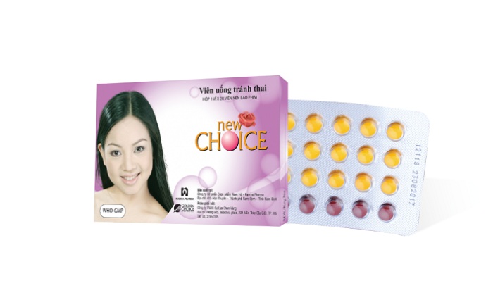 Thuốc tránh thai hằng ngày New choice hộp 28 viên