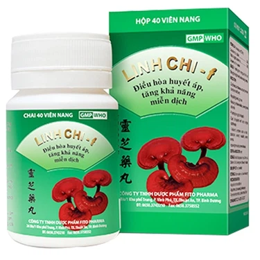 Viên nang điều hòa huyết áp, tăng khả năng miễn dịch Linh Chi-f Fito hộp 40 viên