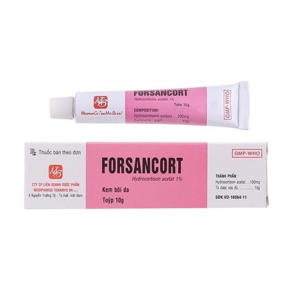Kem bôi trị viêm da Forsancort hộp 1 tuýp 10g