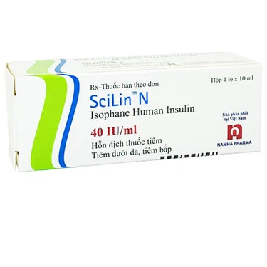 Hỗn dịch tiêm điều trị đái tháo đường SciLin N 40IU/ml Bioton hộp x 10ml