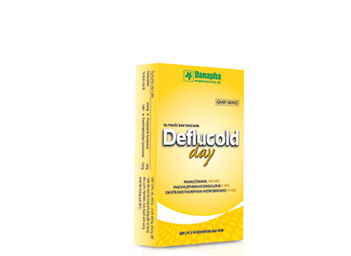 Thuốc trị cảm cúm Deflucold day hộp 2 vỉ x 10 viên