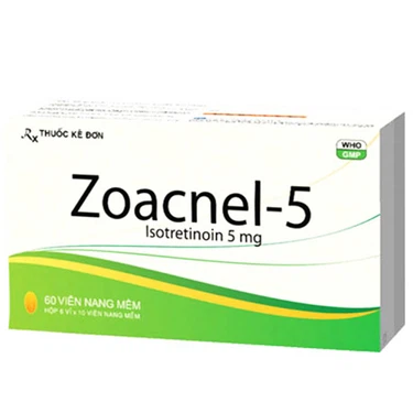 Hỗ trợ điều trị mụn trứng cá nặng Zoacnel 5mg hộp 6 vỉ x 10 viên