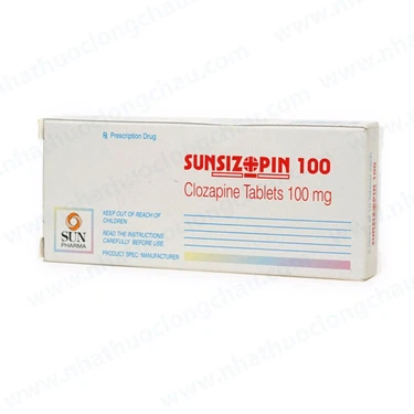 Điều trị tâm thần phân liệt Sunsizopin 100 Sun Pharma hộp 5 vỉ x 10 viên