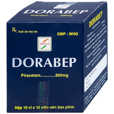 Thuốc điều trị triệu chứng chóng mặt Dorabep 800mg Đông Nam hộp 10 vỉ x 10 viên