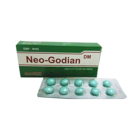 Thuốc giảm ho, long đờm Neo-Godia hộp 20 viên