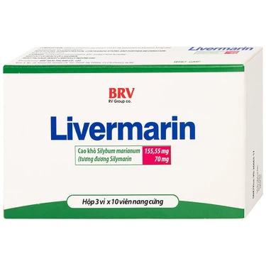Điều trị rối loạn chức năng gan Livermarin 70mg Brv hộp 3 vỉ x 10 viên