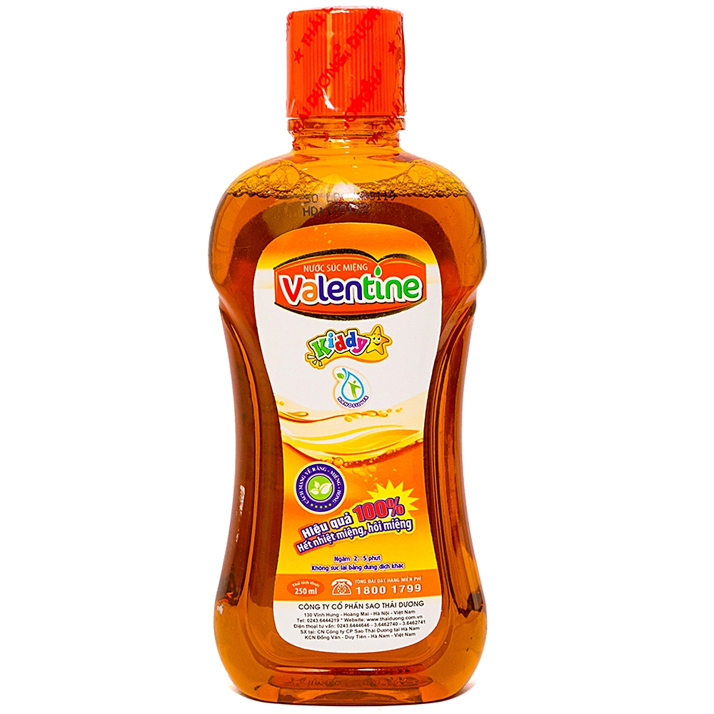 Nước Súc Miệng Valentine Kiddy chai 250ml