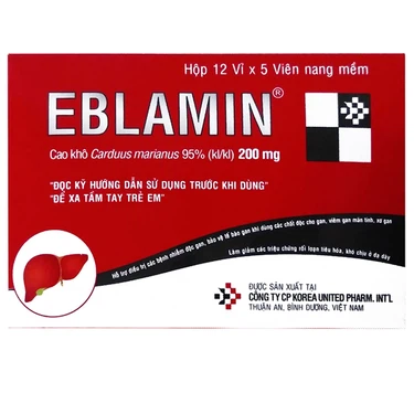 Hỗ trợ điều trị viêm gan, xơ gan Eblamin Korea United hộp 12 vỉ x 5 viên