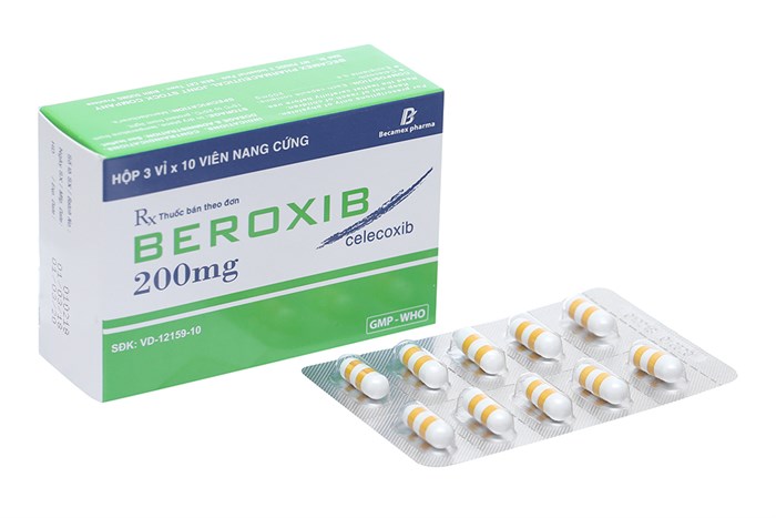 Thuốc kháng viêm Beroxib 200mg hộp 30 viên