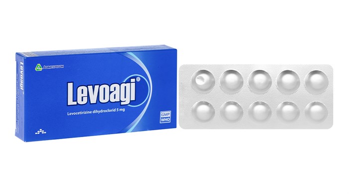 Thuốc chống dị ứng Levoagi hộp 1 vỉ x 10 viên