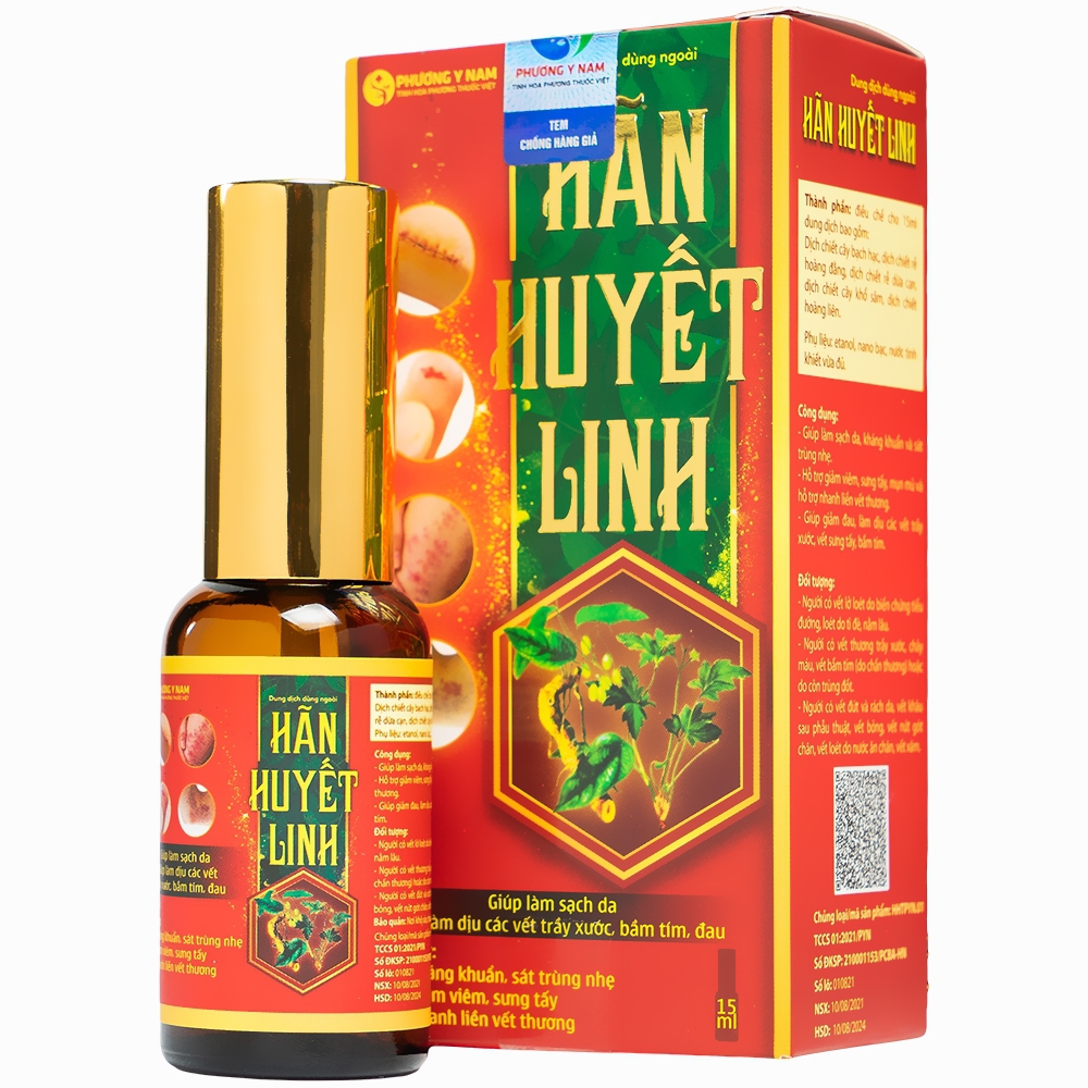 Dung dịch dùng ngoài Hãn Huyết Linh hộp 1 chai 15ml