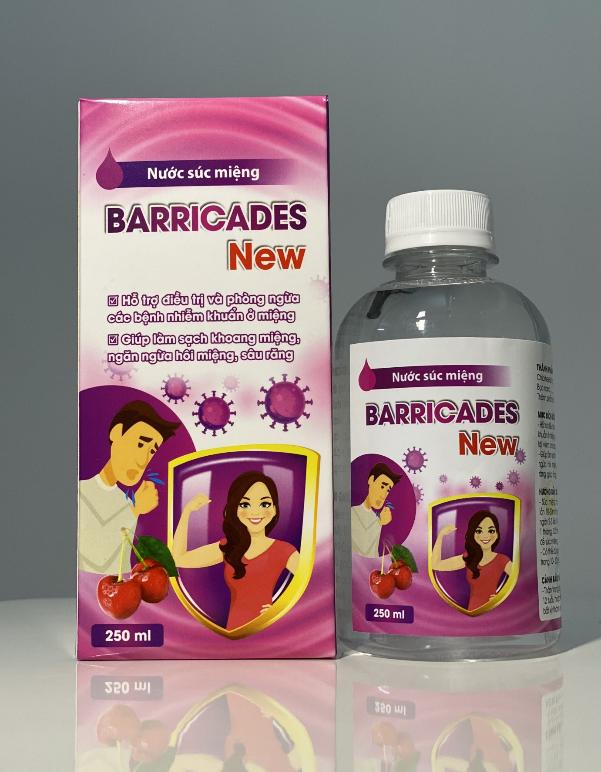 Nước súc miệng BARRICADES New  hộp 1 chai 250ml