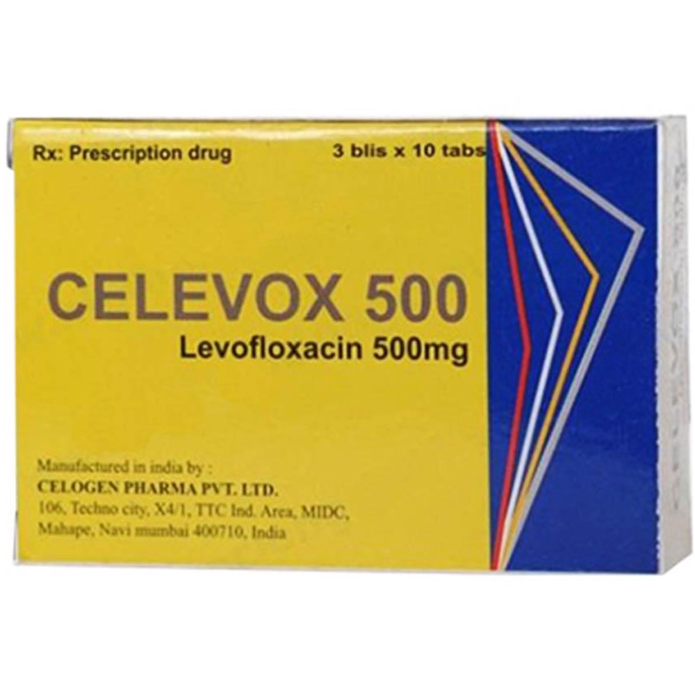Thuốc kháng sinh Celevox 500 Celogen Pharma hộp 3 vỉ x 10 viên