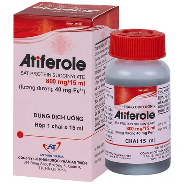 Dung dịch uống Atiferole 800mg/15ml An Thiên hộp 1 chai x 15ml