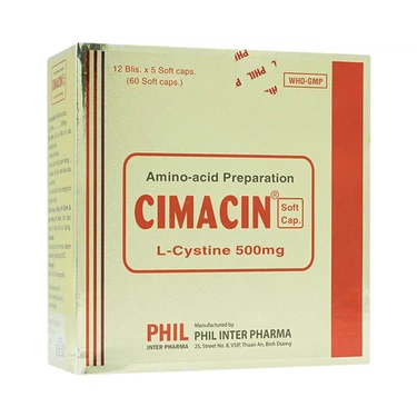 Thuốc hỗ trợ điều trị viêm da, sạm da Cimacin Phil hộp 12 vỉ x 5 viên