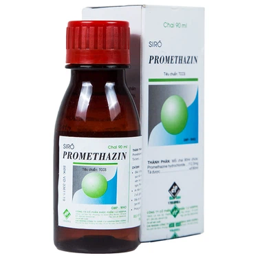 Siro điều trị mày đay, phù mạch, viêm mũi dị ứng Promethazin Vidipha chai x 90ml