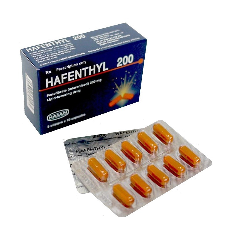 Thuốc trị mỡ máu Hafenthyl 200mg hộp 30 viên-2