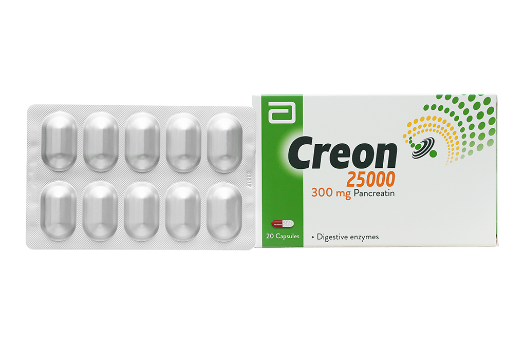 Thuốc bổ sung men tuỵ Creon 25000 hộp 20 viên-2