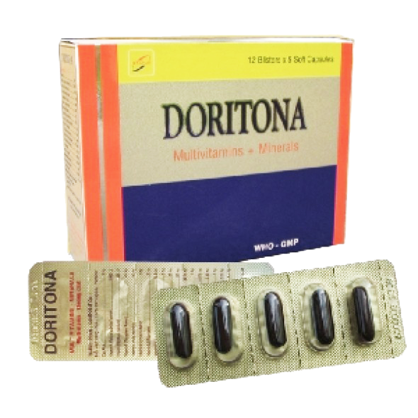 Viên uống bổ sung vitamin và khoáng chất Doritona hộp 60 viên