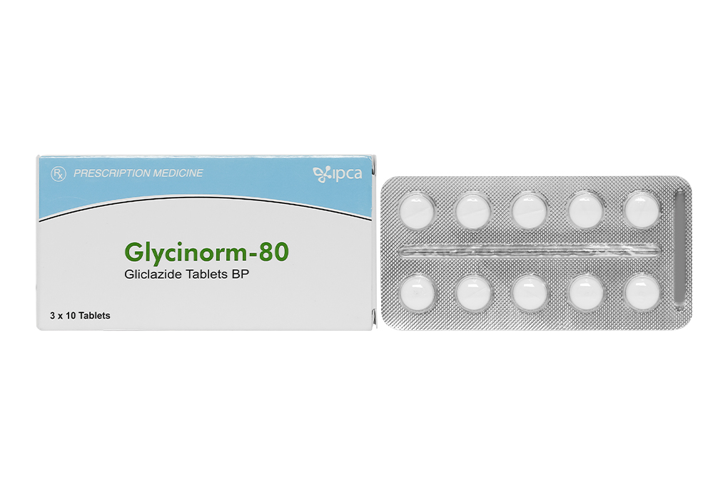 Thuốc điều trị tiểu đường Glycinorm-80 hộp 3 vỉ x 10 viên nén