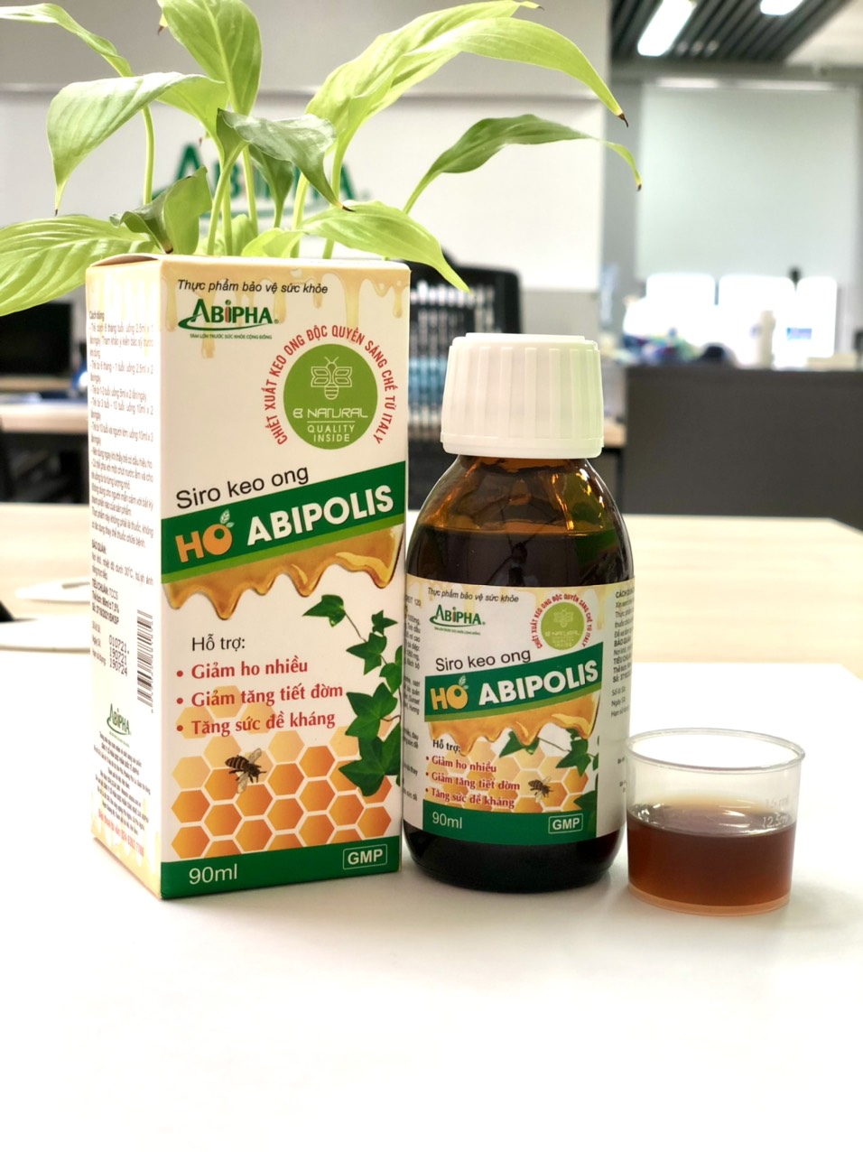Siro keo ong HO ABIPOLIS hộp 1 chai 90ml