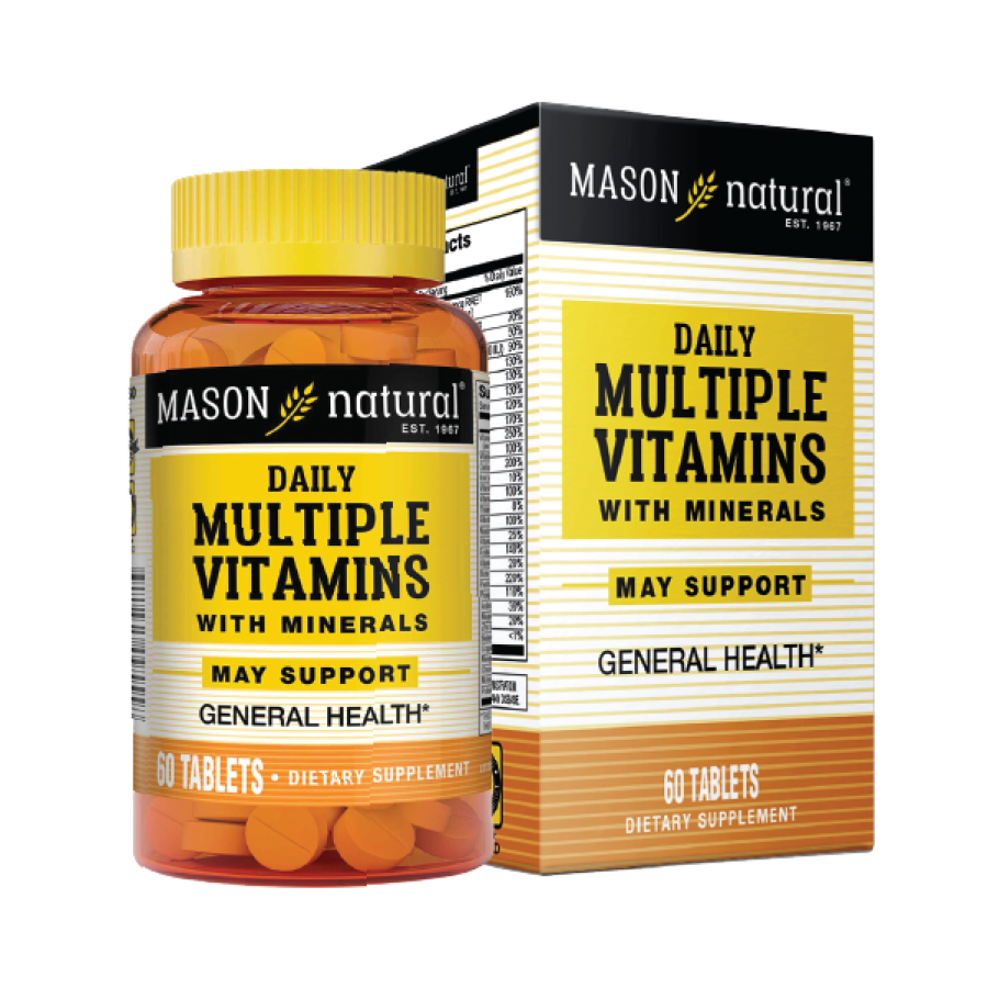 Viên uống bổ sung Daily MULTIPLE VITAMINS with minerals (MASON Natural) hộp 1 lọ 60 viên