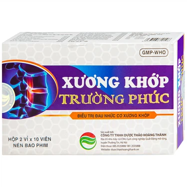 Thuốc dùng cho can thận hư, phong hàn thấp Xương Khớp Trường Phúc hộp 2 vỉ x 10 viên