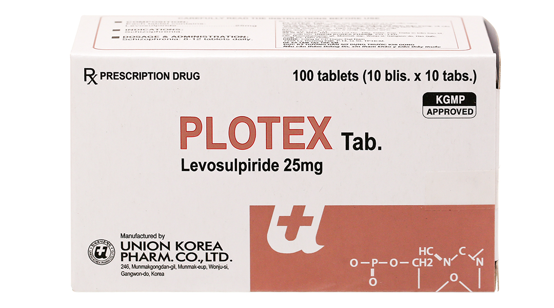 Thuốc điều trị tâm thần phân liệt Plotex hộp 10 vỉ x 10 viên nén
