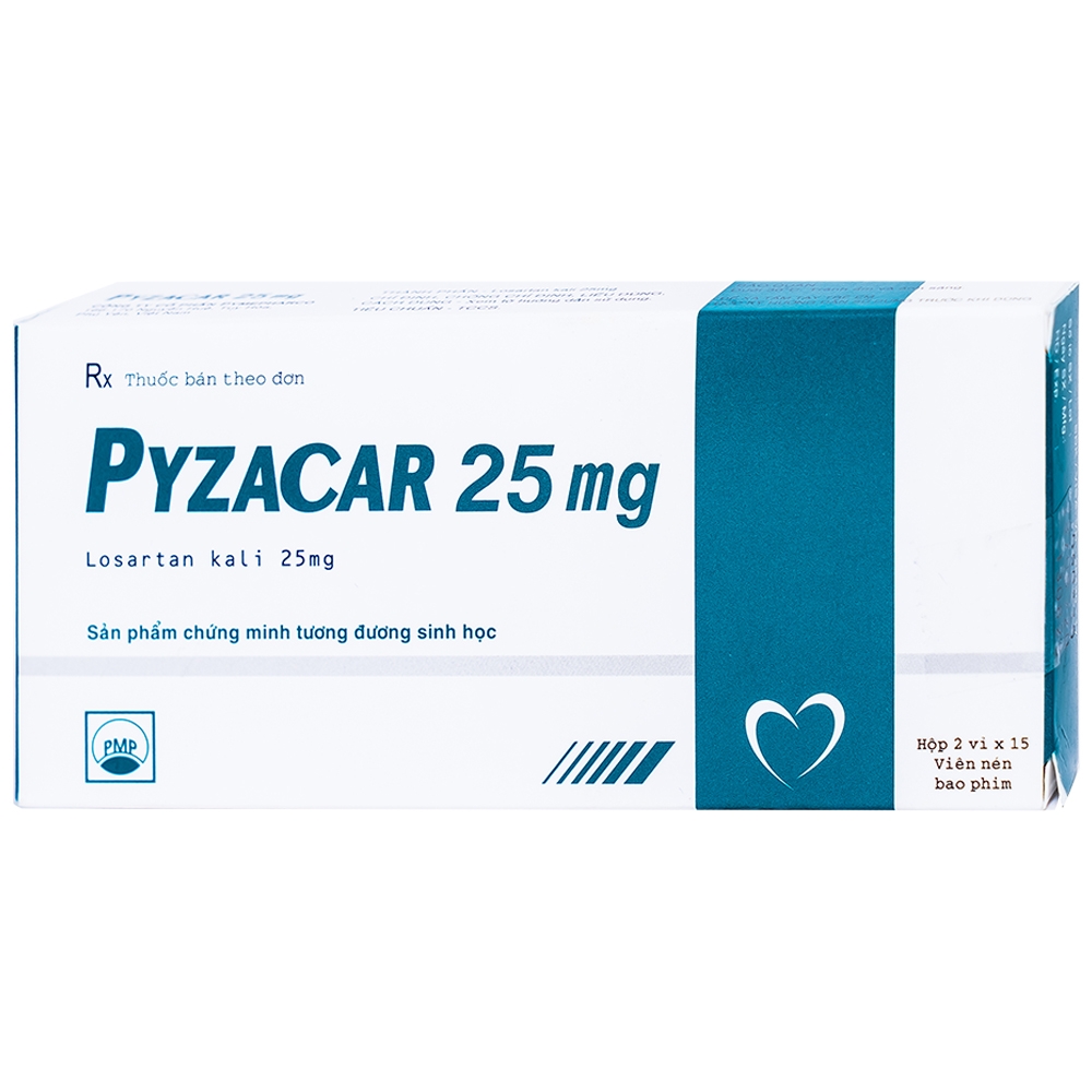 Thuốc điều trị huyết áp Pyzacar 25 mg hộp 30 viên