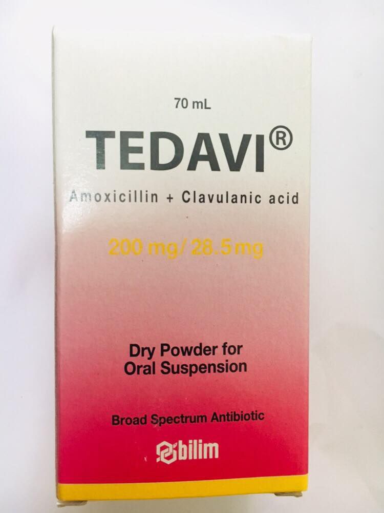 Thuốc kháng sinh Tedavi 200mg/28.5mg hộp 1 chai 70 ml