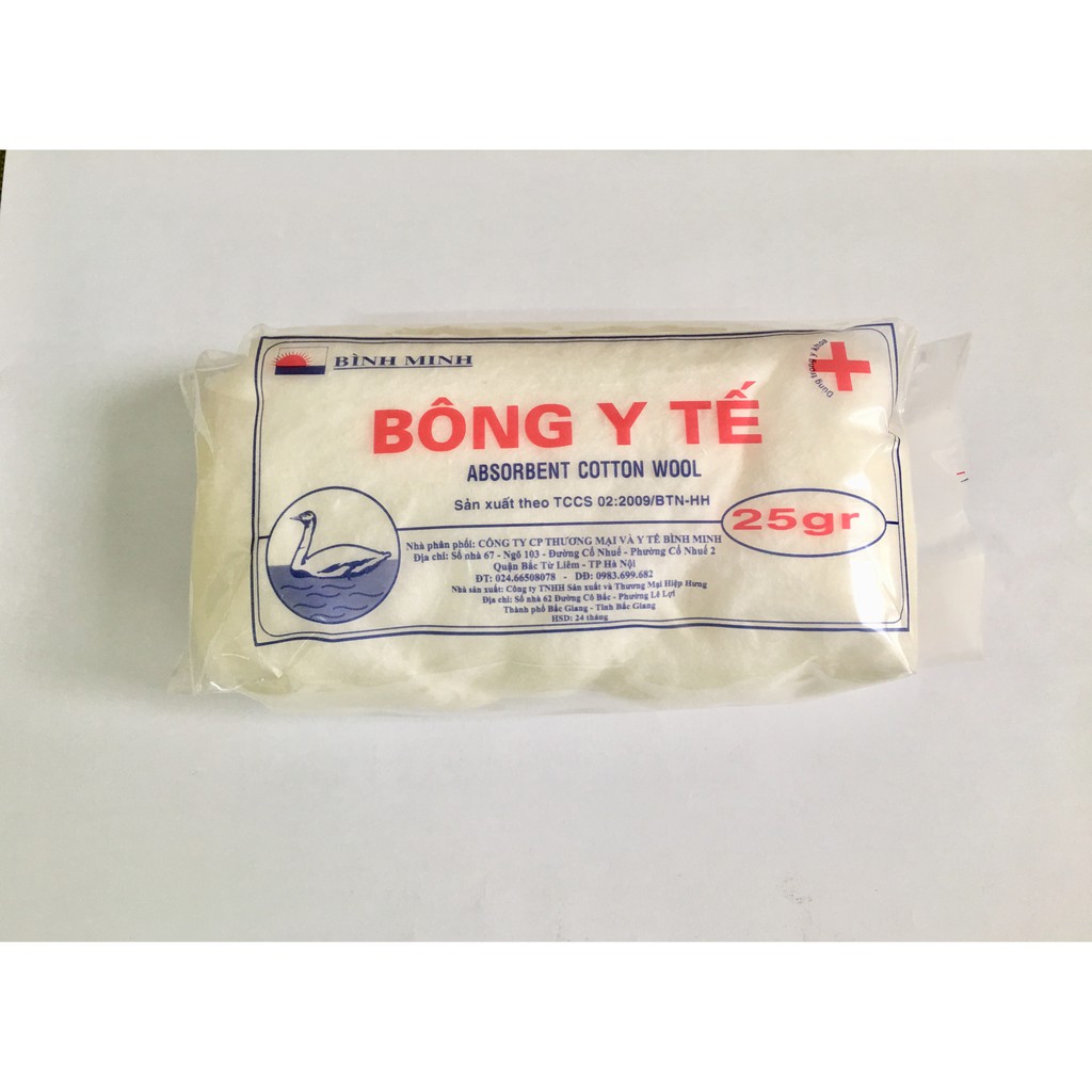 Bông y tế Bình Minh gói 25gr