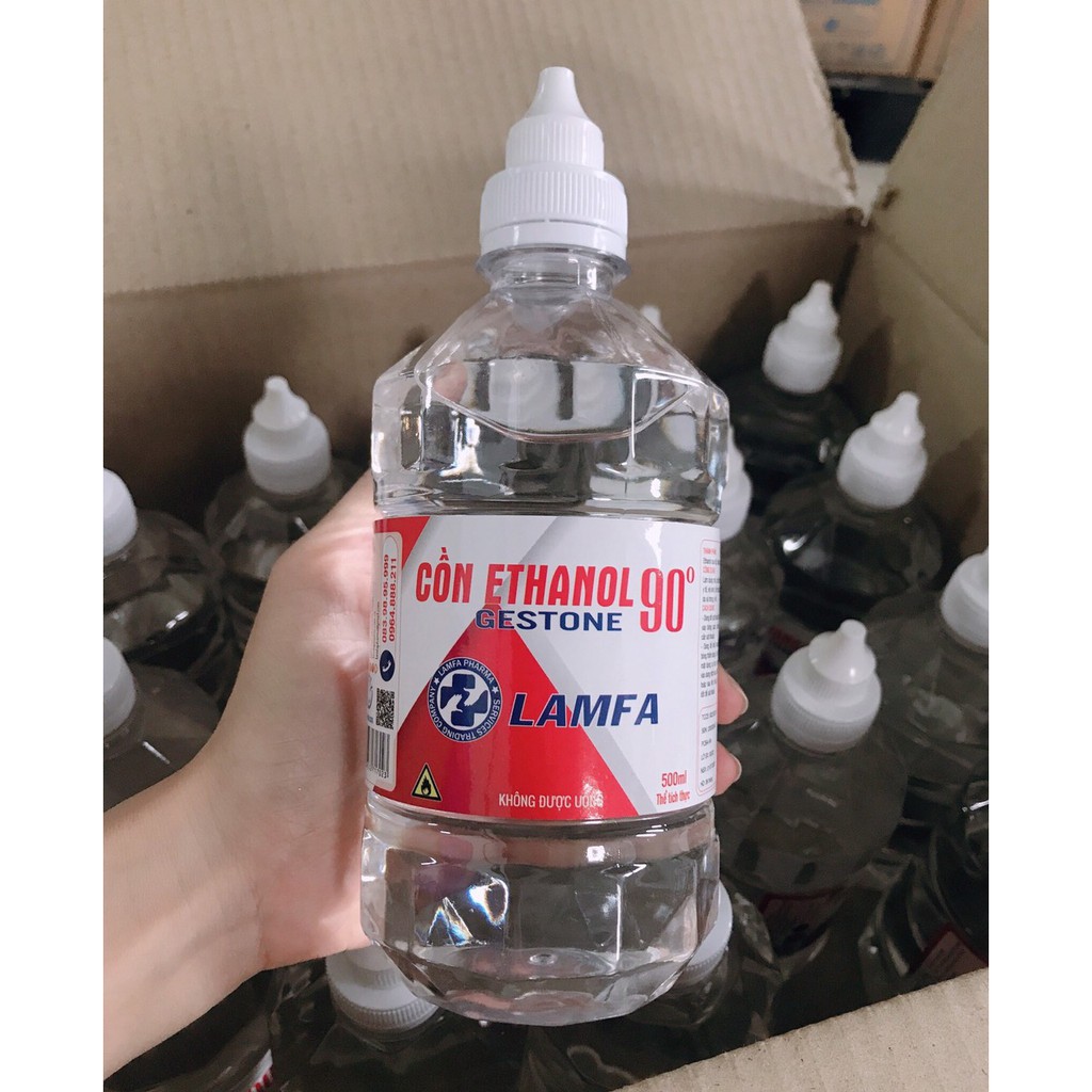 Dung dịch sát khuẩn Cồn 90 độ LAMFA chai 500ml