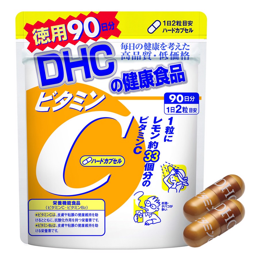 Viên uống vitamin C DHC Vitamin C Hard Capsule gói 90 ngày x 2 viên