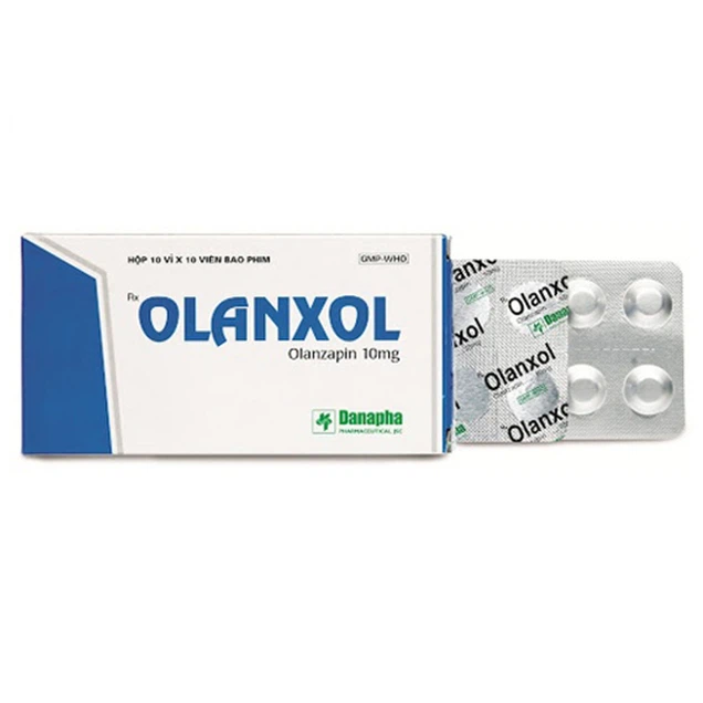 Điều trị tâm thần phân liệt Olanxol 10mg Danapha hộp 10 vỉ x 10 viên