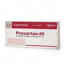Thuốc điều trị tăng huyết áp Presartan-50 hộp 2 vỉ x 14 viên
