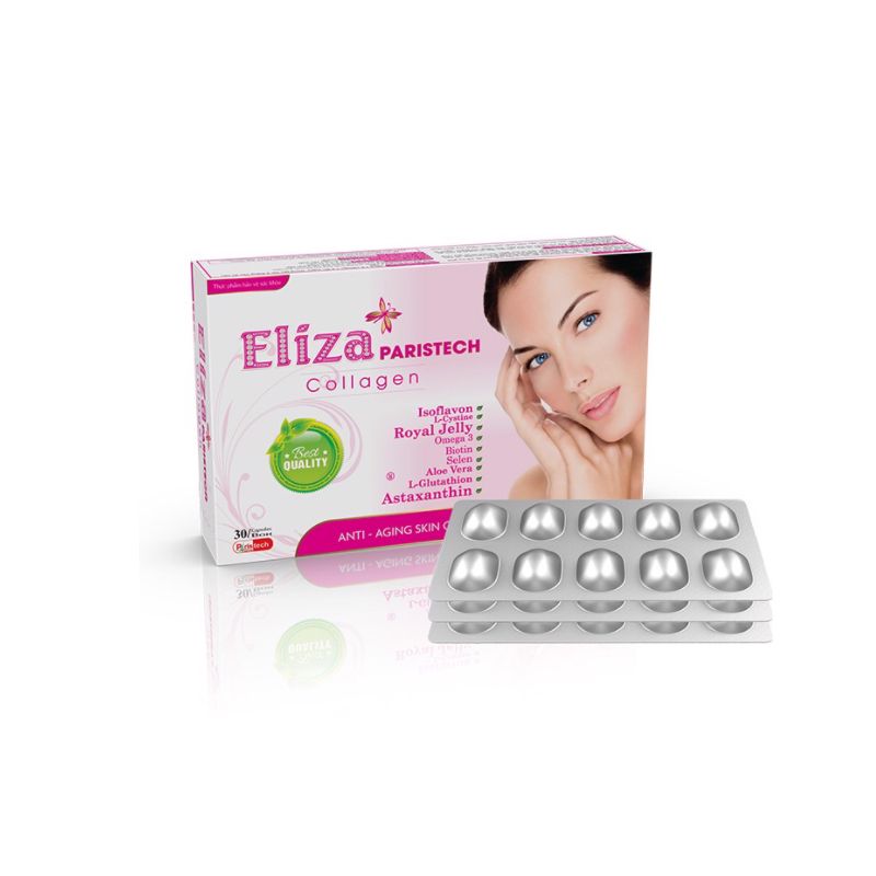 Viên uống đẹp da Eliza Paristech Collagen hộp 3 vỉ x 10 viên