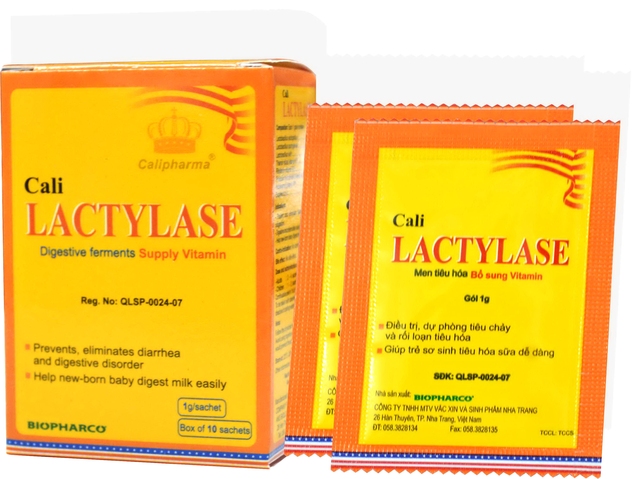 Men tiêu hóa bổ sung Vitamin Cali Lactylase hộ̣p 10 gói x 1g