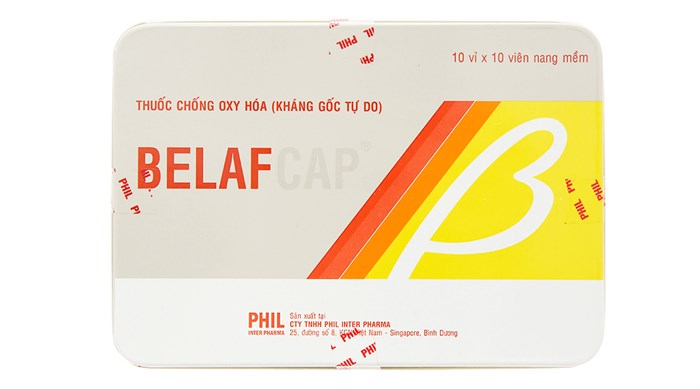 Thuốc chống oxy hóa BELAFCAP (PHIL INTER PHARMA) hộp 10 vỉ x 10 viên