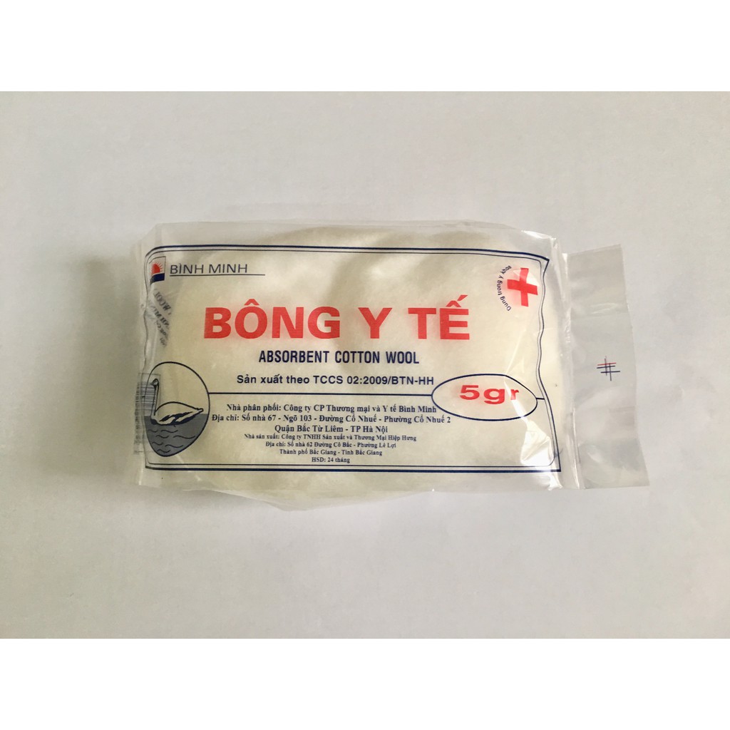 Bông y tế Bình Minh gói 5gr