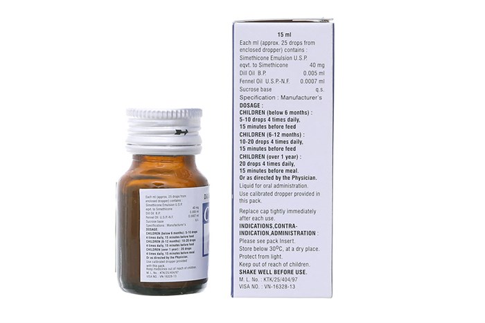 Thuốc trị đầy hơi, khó tiêu Colicare drops hộp 1 chai 15ml-2