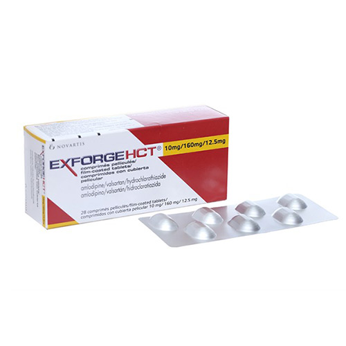 Thuốc điều trị cao huyết áp Exforge hct 10mg/160mg/12.5mg hộp 28 viên-1