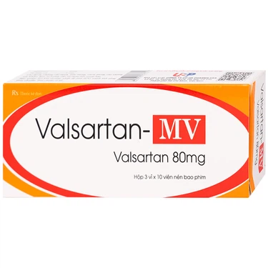 Điều trị bệnh tăng huyết áp và suy tim Valsartan-MV 80mg hộp 3 vỉ x 10 viên