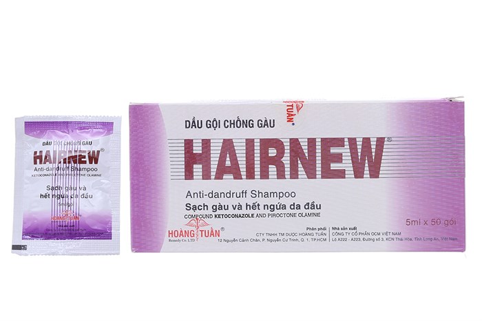 Dầu gội chống gàu Hairnew hộp 50 gói