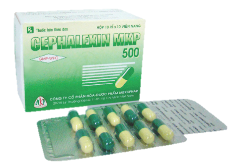Thuốc kháng sinh Cephalexin MKP 500 hộp 100 viên