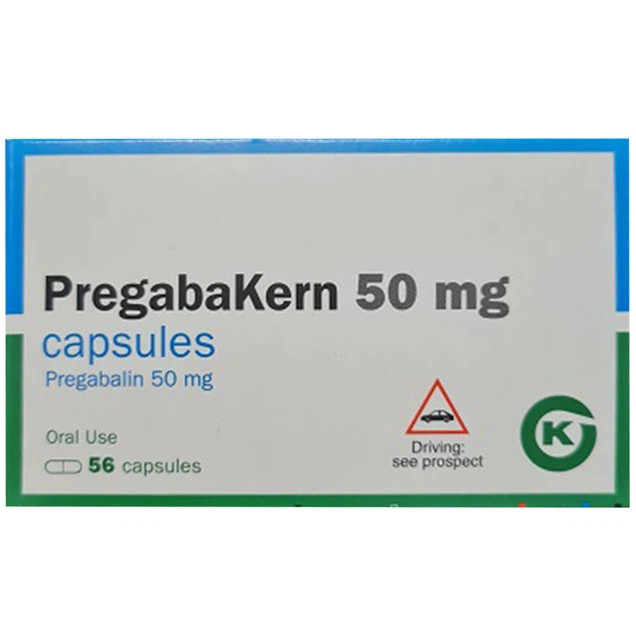 Điều trị đau dây thần kinh, động kinh cục bộ Pregabakern 50mg KERN hộp 4 vỉ x 14 viên