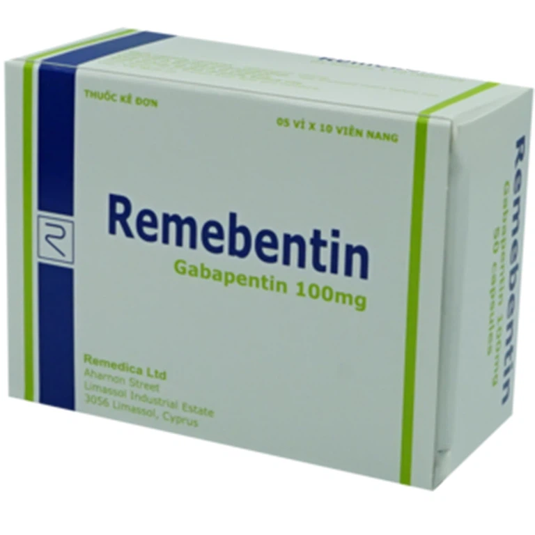Điều trị đau do bệnh thần kinh và động kinh Remebentin Remedica hộp 5 vỉ x 10 viên