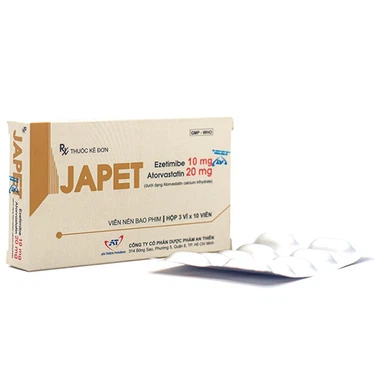 Điều trị tăng cholesterol máu Japet An Thiên hộp 3 vỉ x 10 viên